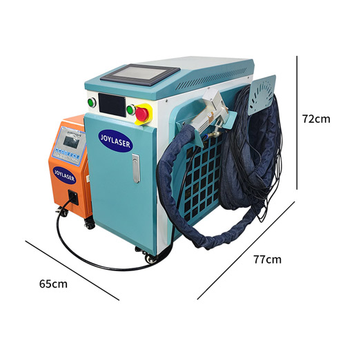 A dimensione di a saldatrice laser portatile raffreddata à acqua